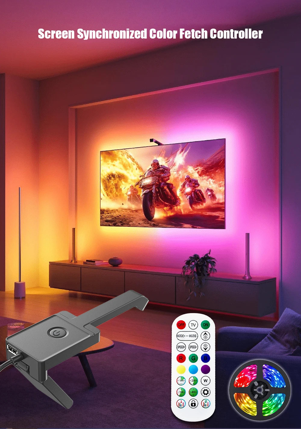 LED Lights Strip Smart TV Led Backlight USB RGB 5V Luces LED Neon Lighting App Control Rhythmic Sync Room Gaming Ambilight Lamp