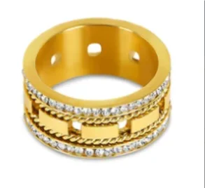 Women's Zircon Ring — Waterproof Stainless Steel Fashion Jewellery