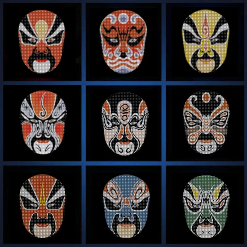 Smart LED Face Masks Programmable Bluetooth APP Control Change Face DIY Photoes for Party Display LED Light Mask for Halloween