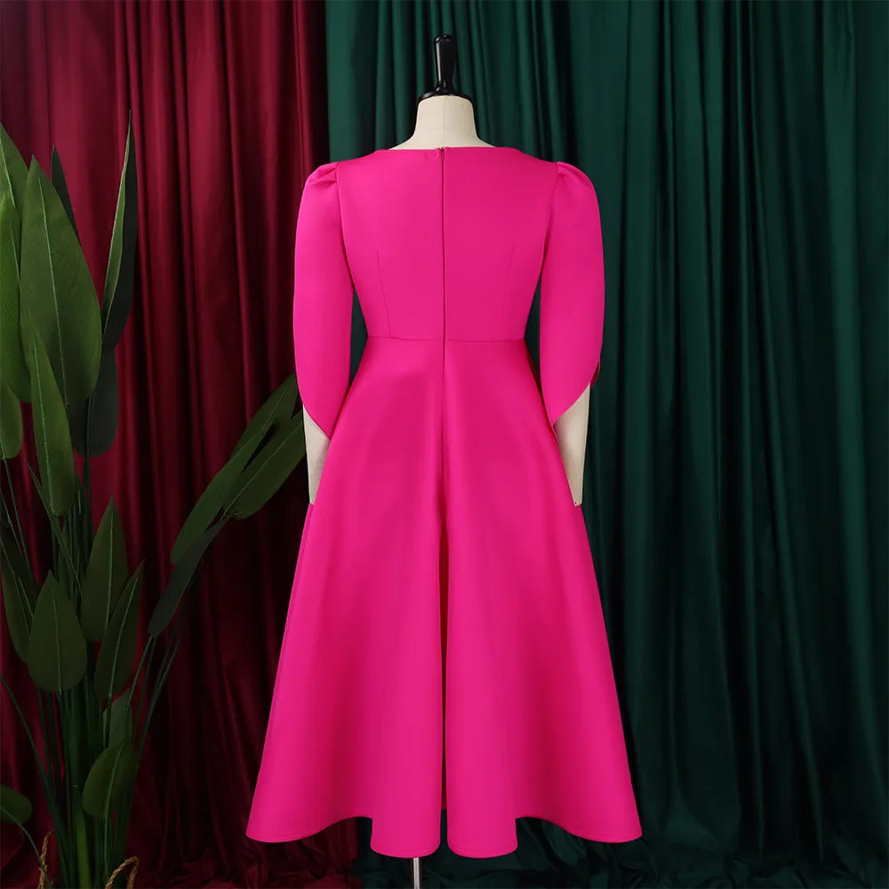 Women's clothing autumn new style elegant and fashionable banquet dress, grand display dress, African party bridesmaid dress