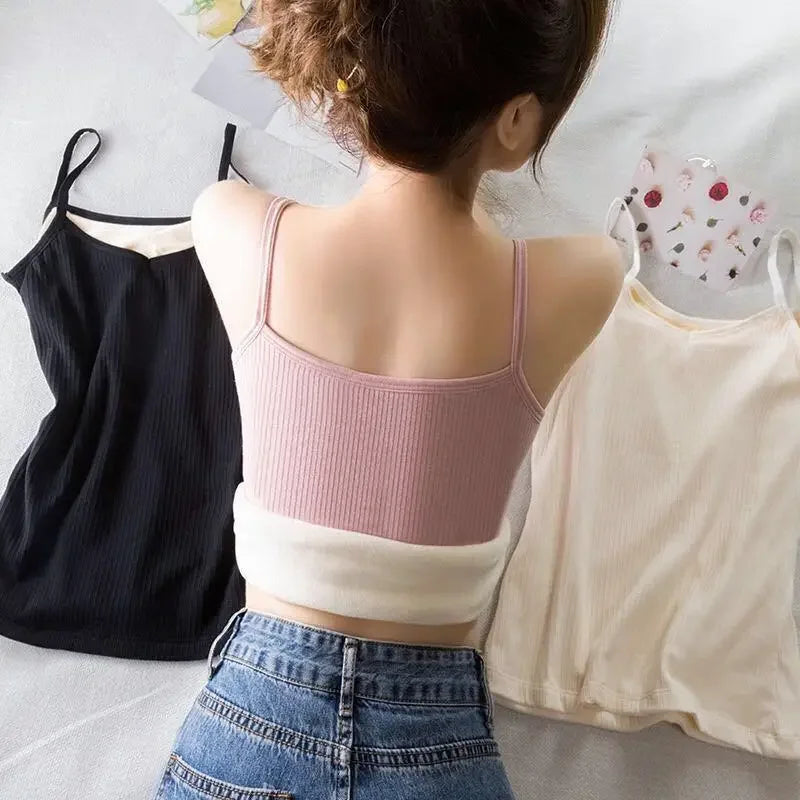 Women's Thermal Velvet Sleeveless Top — Warm Winter Underwear Base Layer