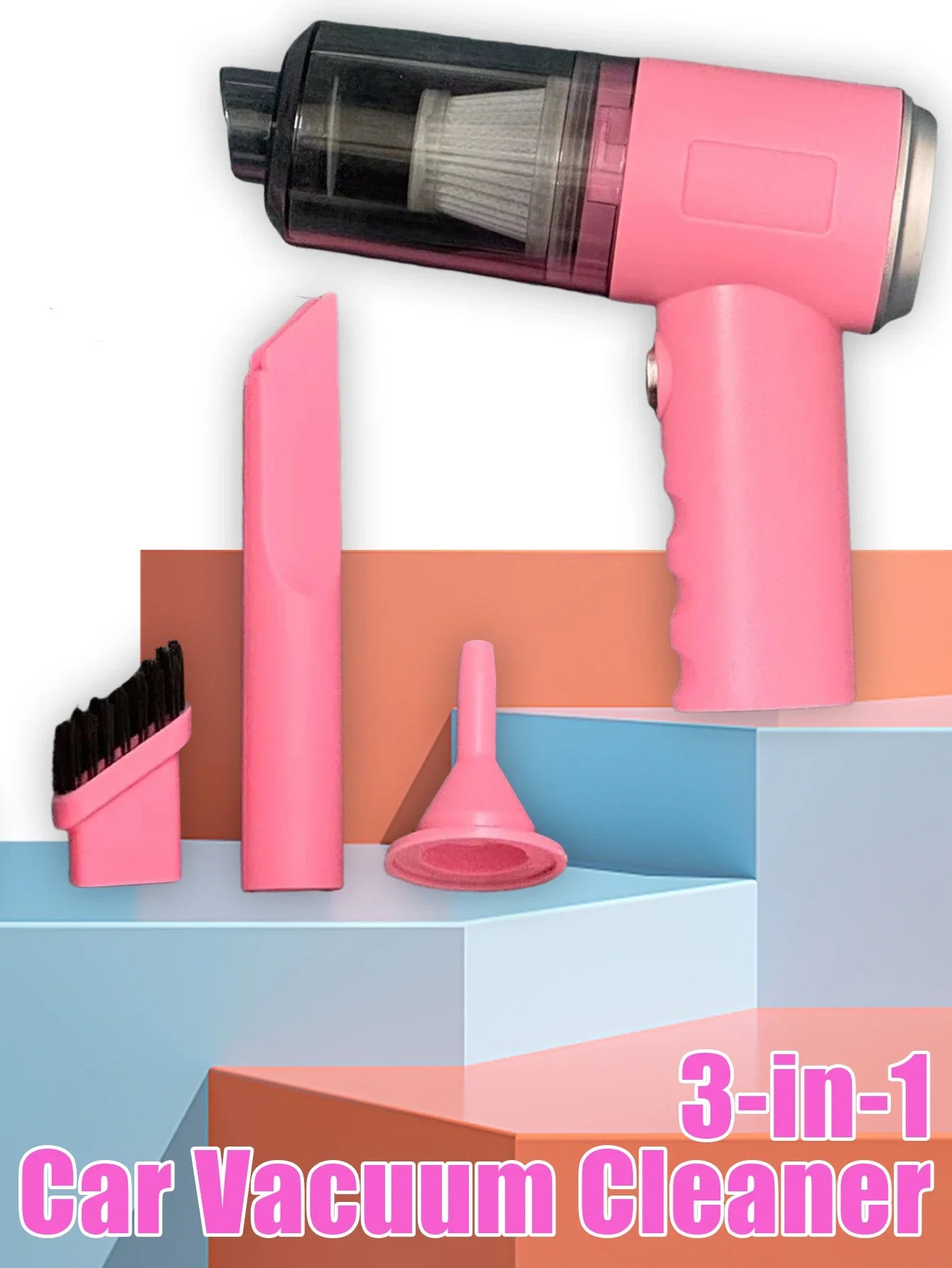 Car vacuum cleaner, cordless, usb charging, strong suction, portable, powerful mini air cleaner for household appliances