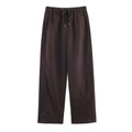 Women's High-Waisted Casual Trousers — Solid Colour Fashion Wide Leg Pants