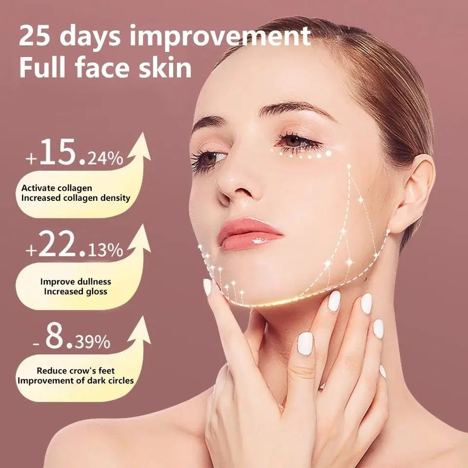LED Photon Therapy Facial Slimming Vibration Massager Facial Lifting Device Facial Heated Double Chin V Face Vibration Massager