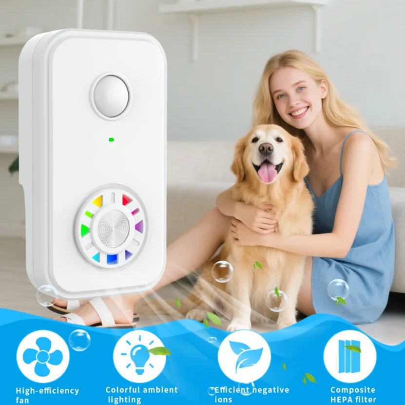 Plug-in Air Purifier Ionizer HEPA Filter, Mini Portable Air Purifier for Home More Suitable for Bedrooms Toilets