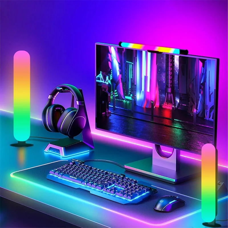 Smart Led Strip Lights With Remote Control With-remote Rgb Light Bar Lamp Sync With-music Atmosphere Decoration Desktop For-room
