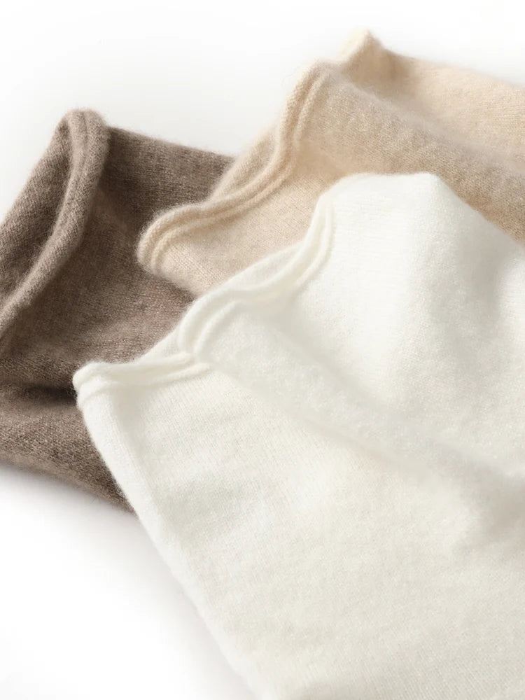 Women's 100% Merino Wool Turtleneck Vest — Sleeveless Knit Waistcoat