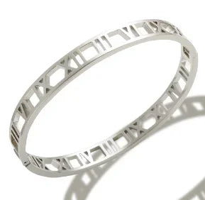 Stainless Steel Crystal Bracelet Bangle — Elegant 3-Crystal Women's Jewellery