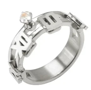 Women's Zircon Ring — Waterproof Stainless Steel Fashion Jewellery