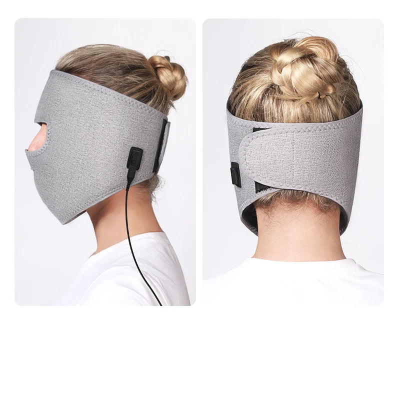 Electric Heating Massage Red Light Therapy Face Mask Massage for Facial Nerve Paralysis Rehabilitation Improve Blood Circulation