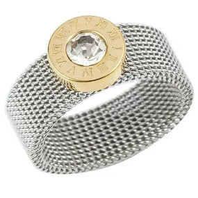Women's Crystal Zircon Granular Ring — Waterproof Stainless Steel Fine Jewellery