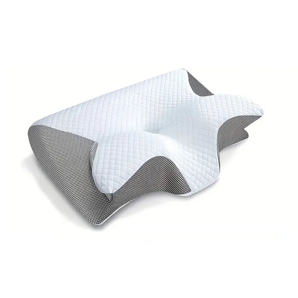Memory Foam Cervical Pillow — 2-in-1 Ergonomic Neck Support Pillow
