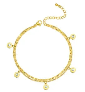 Stainless Steel Bohemian Anklet — Waterproof Personalised Foot Jewellery