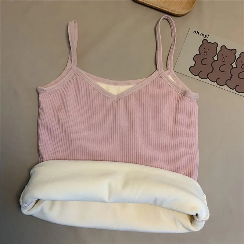 Women's Thermal Velvet Sleeveless Top — Warm Winter Underwear Base Layer
