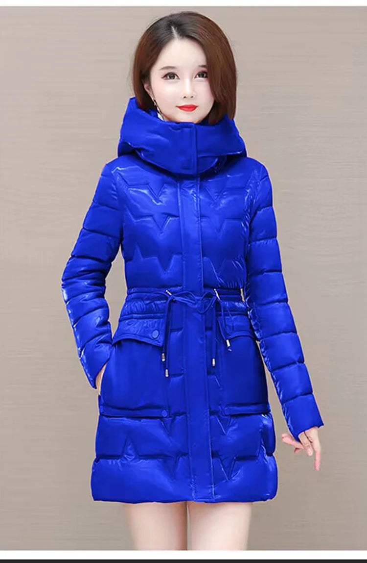 Women's Hooded Down Cotton Parka Coat — Thickened Warm Winter Overcoat