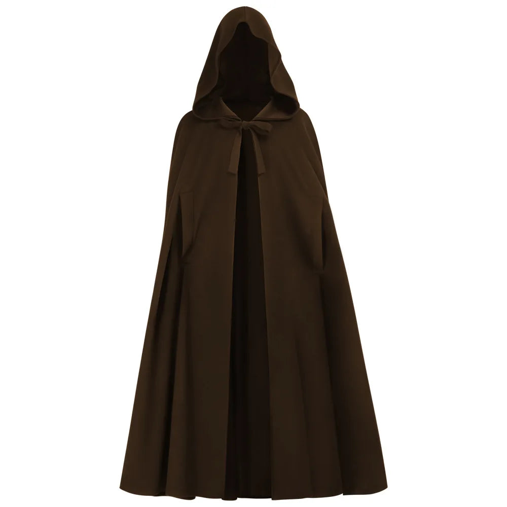 Medieval Hooded Woollen Cloak — Elf Halloween Renaissance Party Cape