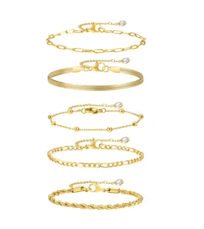 Stainless Steel Bohemian Anklet — Waterproof Personalised Foot Jewellery