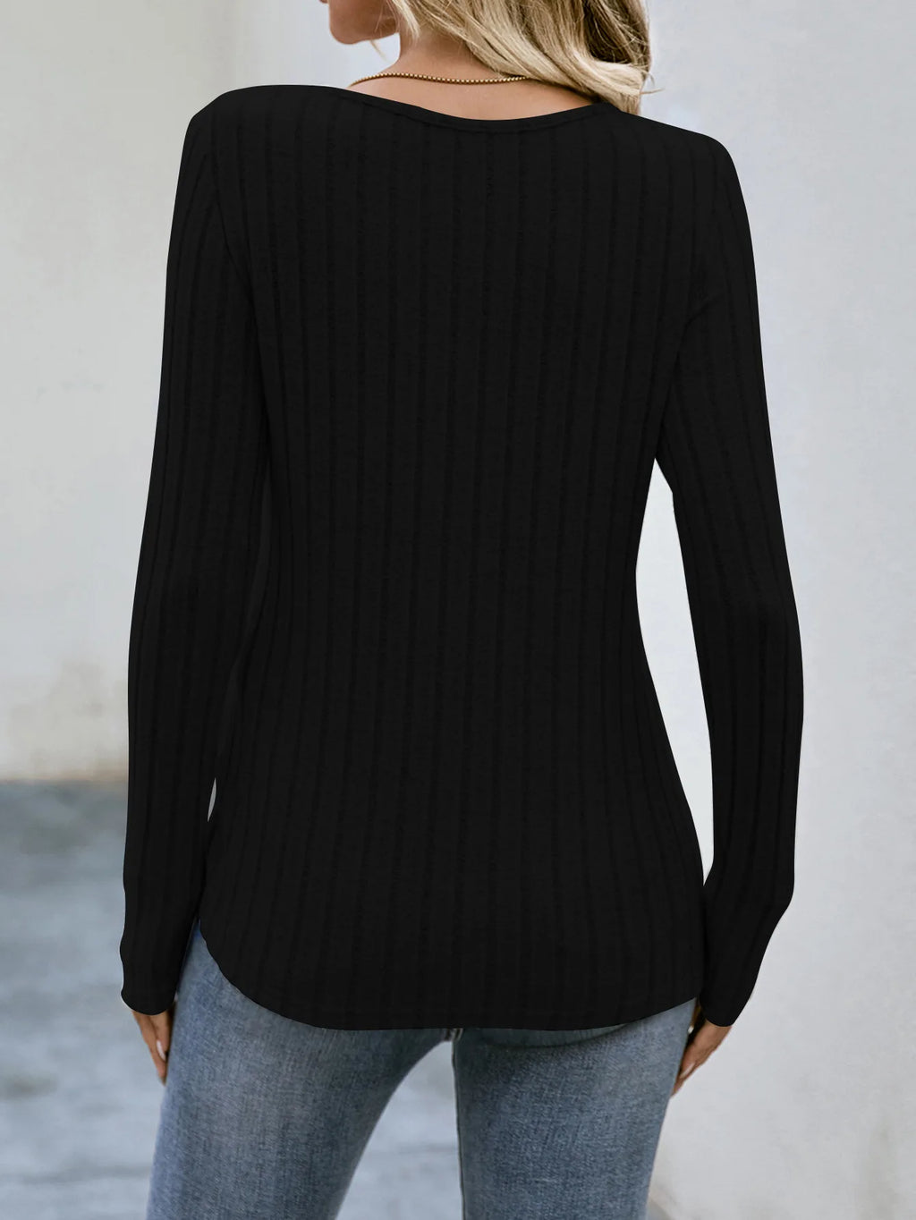 Women's Clothing Western Tops 2024 hot autumn new waist cinched round neck tight long sleeved top Europe America T-Shirts Tees