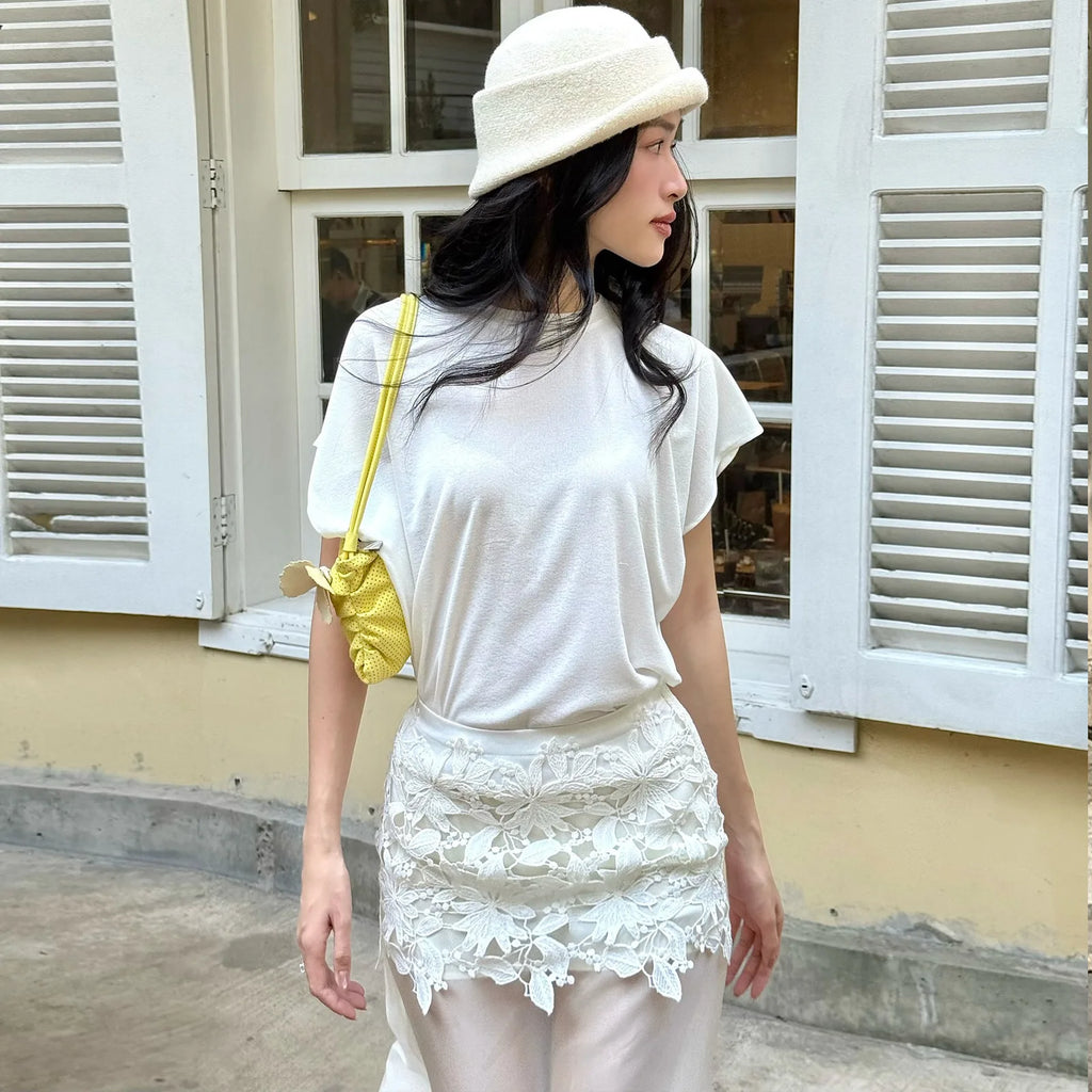 Women's Clothing  Spring New Fashion Temperament Sexy Slim Fit Versatile High Waist Perspective Skirt Long Dress