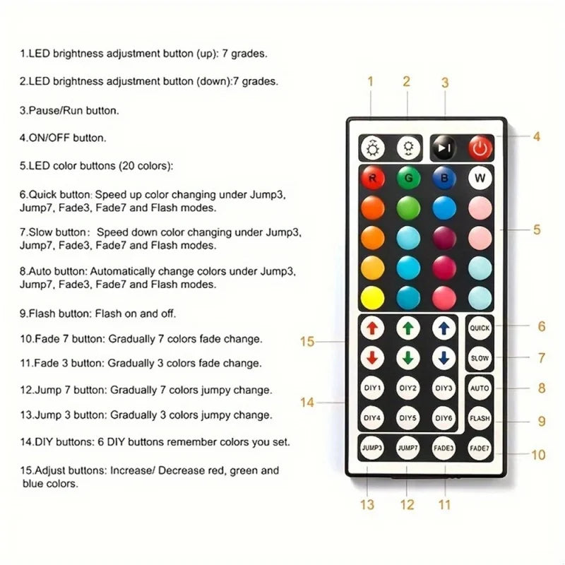 Smart LED Strip Lights 1m-20m Music Sync RGB 5V with App & Remote Control for Christmas Party Room Decoration Lighting