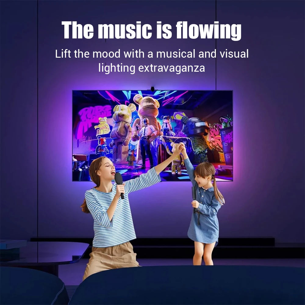 LED Lights Strip Smart TV Led Backlight USB RGB 5V Luces LED Neon Lighting App Control Rhythmic Sync Room Gaming Ambilight Lamp