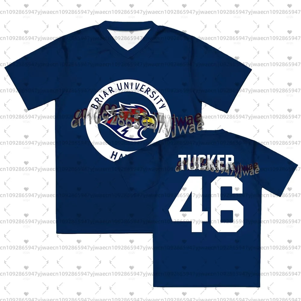 Men Women Off Campus Briar University Jersey Graham 44 fans 22 DI LAURENTIS 66 Tucker46 T-shirt V-neck Short Sleeve Men t-shirt