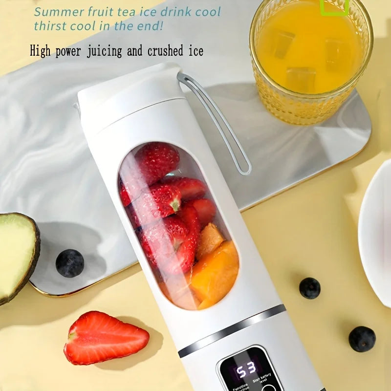 Portable juicer, handheld blender, USB charging juice maker, suitable for making smoothies, milkshakes, and fruit juices