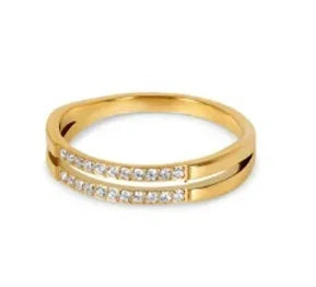 Women's Zircon Ring — Waterproof Stainless Steel Fashion Jewellery