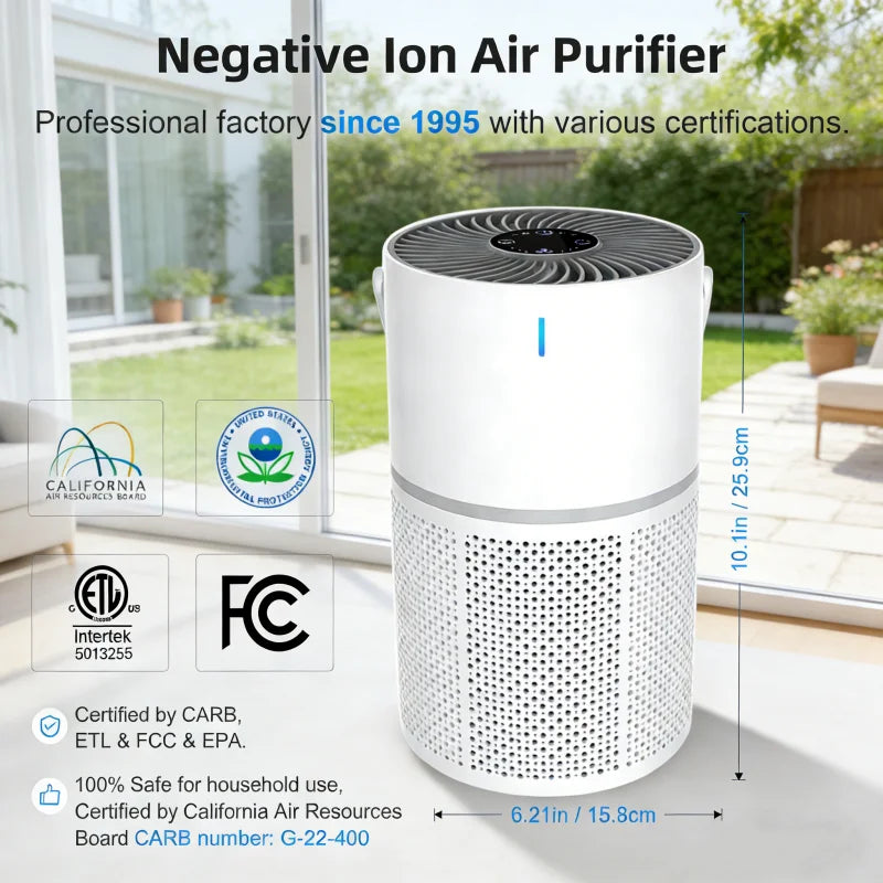 User Friendly Portable HEPA Air Purifier - Quiet Operation for Bedrooms & Small Spaces