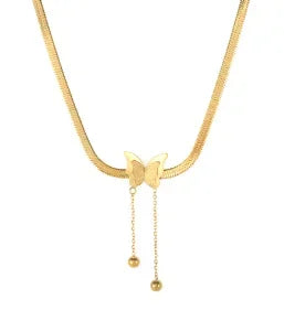 Women's Square Pendant Necklace — Delicate Stainless Steel Chain
