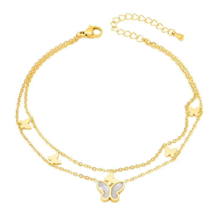 Stainless Steel Bohemian Anklet — Waterproof Personalised Foot Jewellery