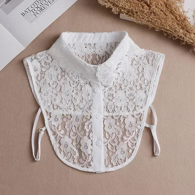 Women's Detachable Lace Collar — Vintage False Collar Accessory