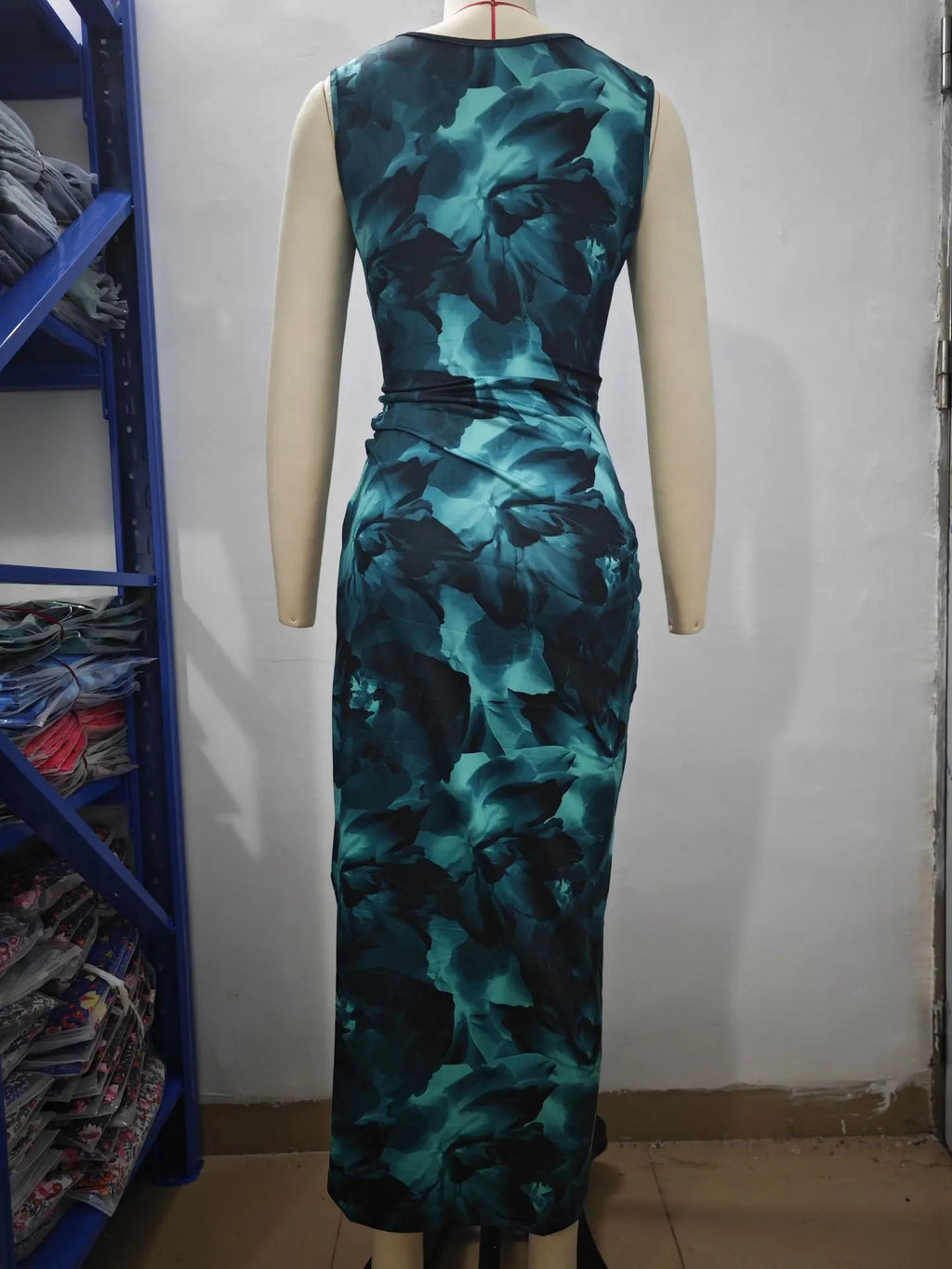 Women's Clothing 2024 Spring Summer New Fashionable Printed Temperament Slim Fit Sexy Sleeveless Tight Fitting Dress