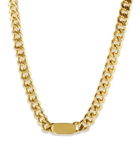 Women's Square Pendant Necklace — Delicate Stainless Steel Chain