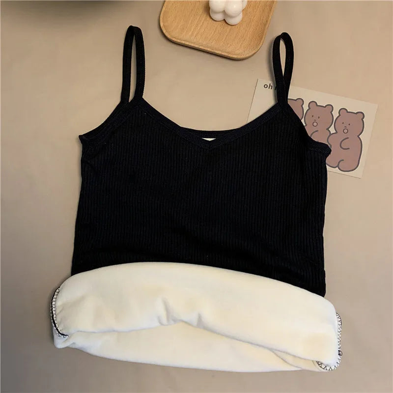 Women's Thermal Velvet Sleeveless Top — Warm Winter Underwear Base Layer