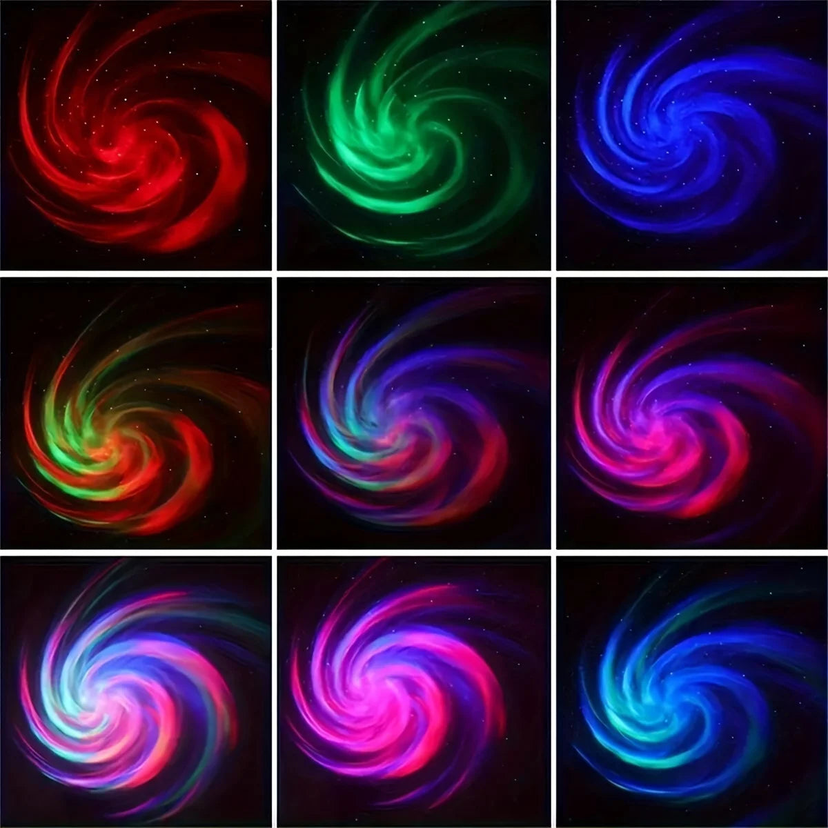 LED Galaxy Projector Night Light — Starry Sky Lamp with Remote Control