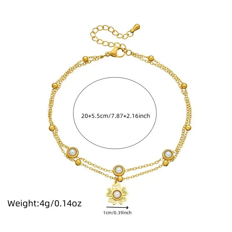 Stainless Steel Bohemian Anklet — Waterproof Personalised Foot Jewellery