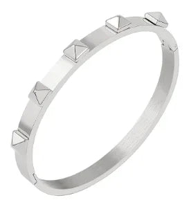 Stainless Steel Crystal Bracelet Bangle — Elegant 3-Crystal Women's Jewellery