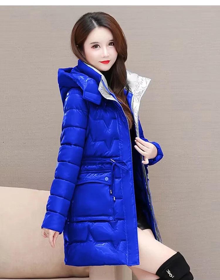 Women's Hooded Down Cotton Parka Coat — Thickened Warm Winter Overcoat