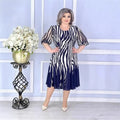 Casual Dress Dresses 2025 Woman Simple Style Vestido Women's Clothing All-match Temperament Elegant Loose Quarter Sleeve Printed