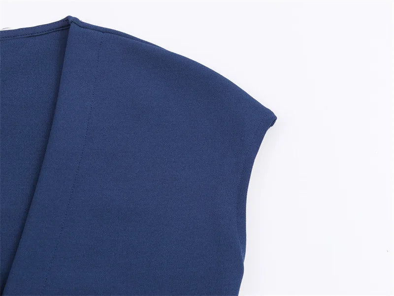 Women's clothing  fashion with belt elastic Midi dress
