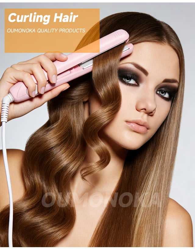 3-in-1 Mini Hair Straightener, Curler & Beard Styler — Professional Hot Comb