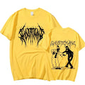Men Women Print T-shirt Fashion Hip Hop Metal Gothic Rock T Shirt Loose Streetwear Summer Loose Sport T Shirt Y2K Short Sleeve