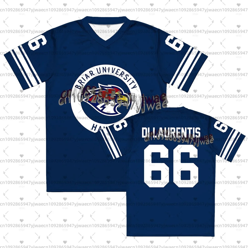 Men Women Off Campus Briar University Jersey Graham 44 fans 22 DI LAURENTIS 66 Tucker46 T-shirt V-neck Short Sleeve Men t-shirt