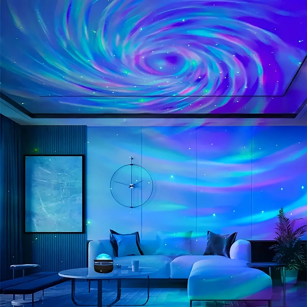 LED Galaxy Projector Night Light — Starry Sky Lamp with Remote Control