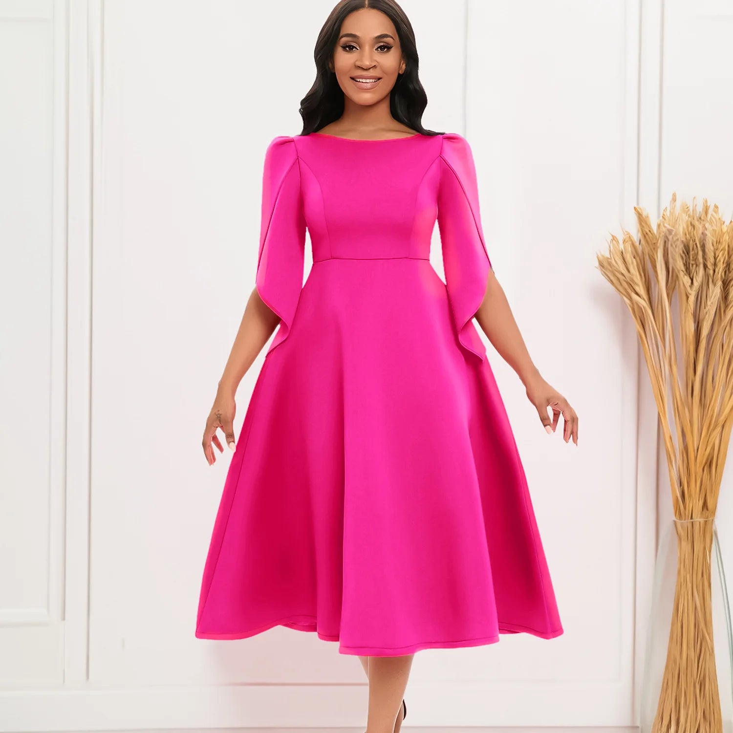 Women's clothing autumn new style elegant and fashionable banquet dress, grand display dress, African party bridesmaid dress