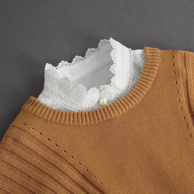 Women's Detachable Lace Collar — Vintage False Collar Accessory