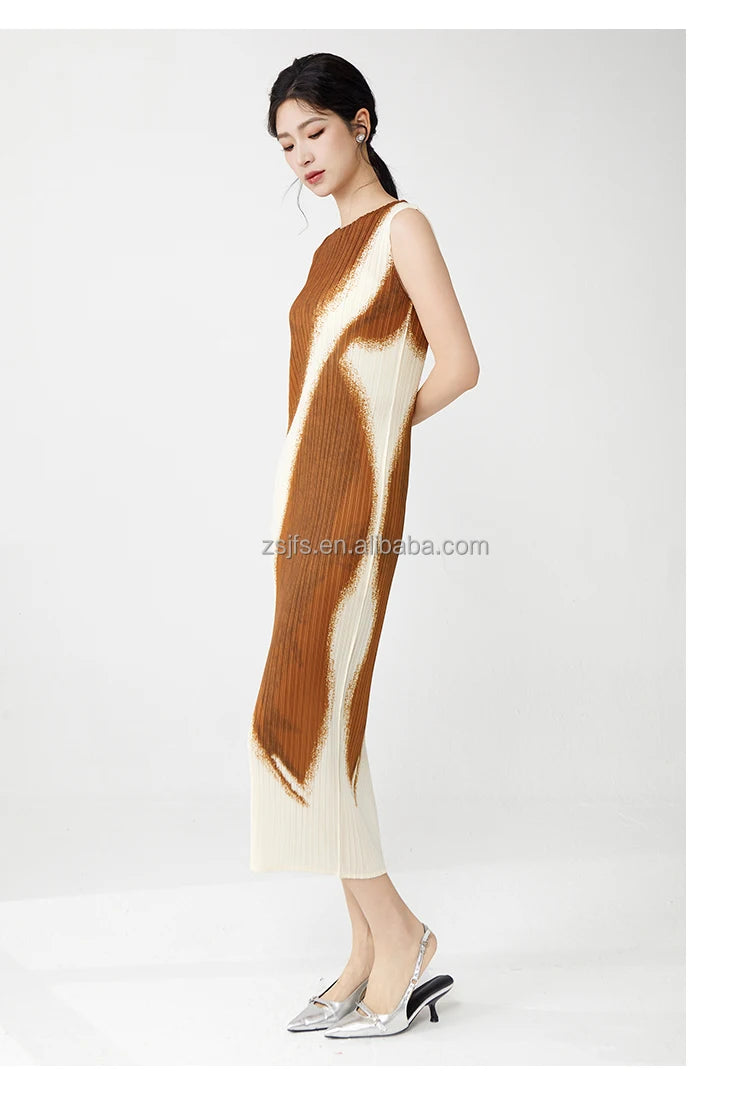 Women Clothing Wholesale Summer Ladies Fashion Dresses High Quality Stretch Sleeveless Dresses