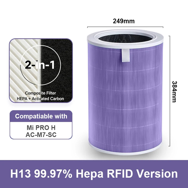 PM2.5 Mi Hepa Filter Pro H Activated Carbon Filter Pro H for Mi Air Purifier Pro H Mi H13 Pro H Filter