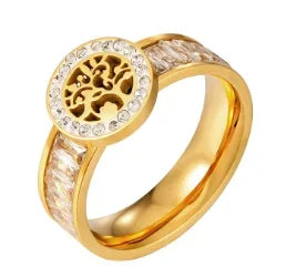 Women's Zircon Ring — Waterproof Stainless Steel Fashion Jewellery